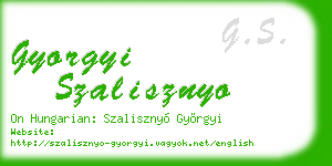 gyorgyi szalisznyo business card