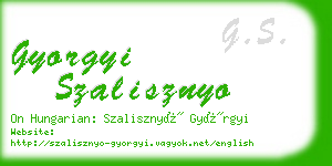 gyorgyi szalisznyo business card